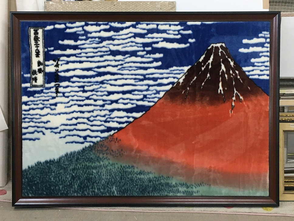 毛布の額装が仕上がりました