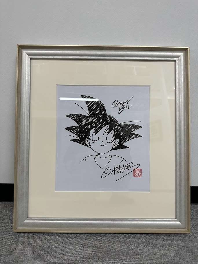 鳥山明　色紙　額装