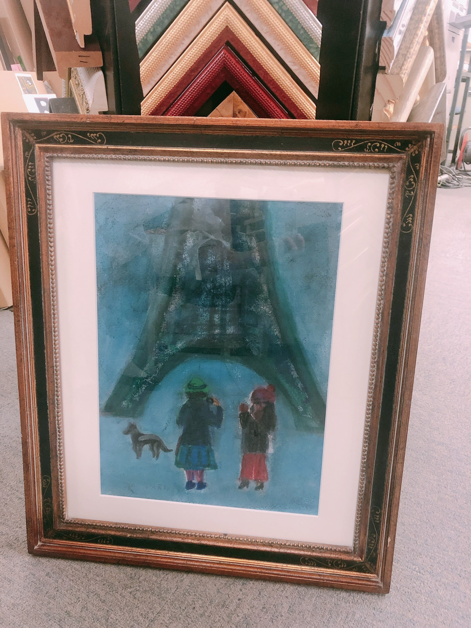 中村一恵様の個展の額装になります